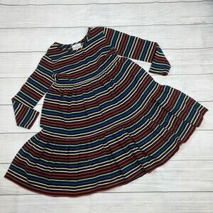 5 Hanna Andersson Black Multi Stripe Twirl Dress